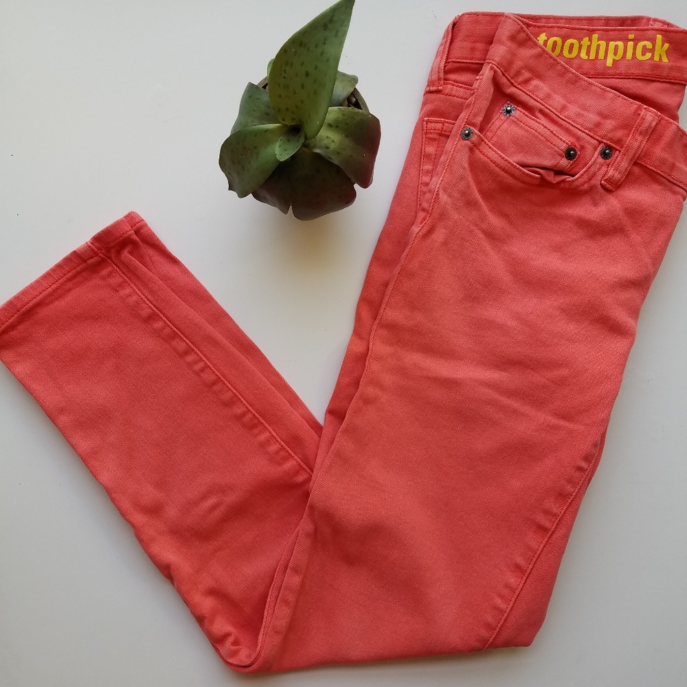 J Crew Coral Toothpick Jean